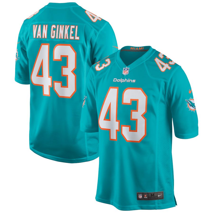 Men Miami Dolphins 43 Andrew Van Ginkel Nike Green Game NFL Jersey